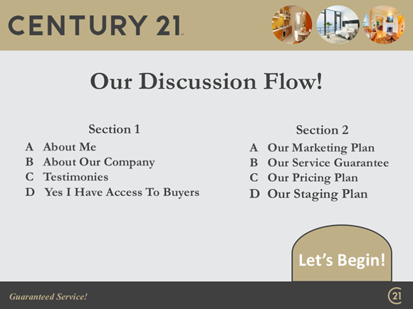 Content Slide Example Of The Bonus Century 21 Listing Presentation
