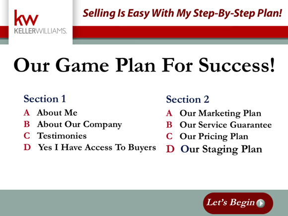 Content Slide Example Of The Bonus Keller Williams Listing Presentation