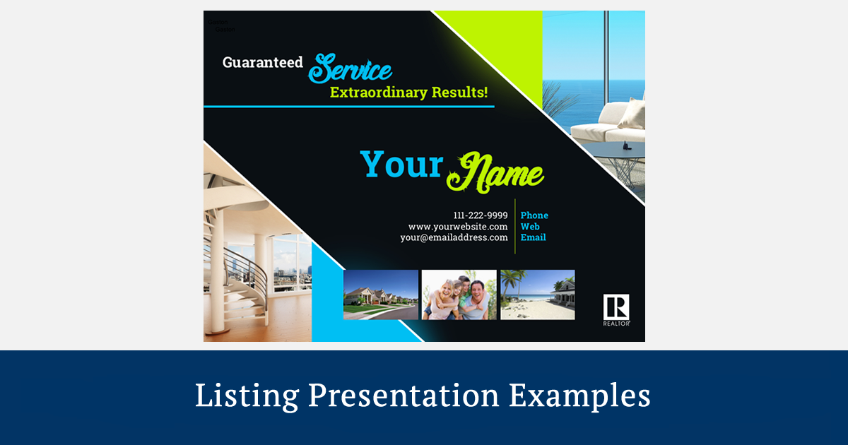 Listing Presentation Examples: listing presentation templates