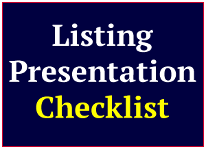listing presentation checklist points for a successful listing appointment