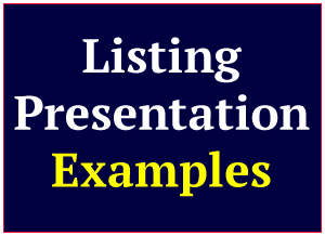 view examples of all listing presentation templates
